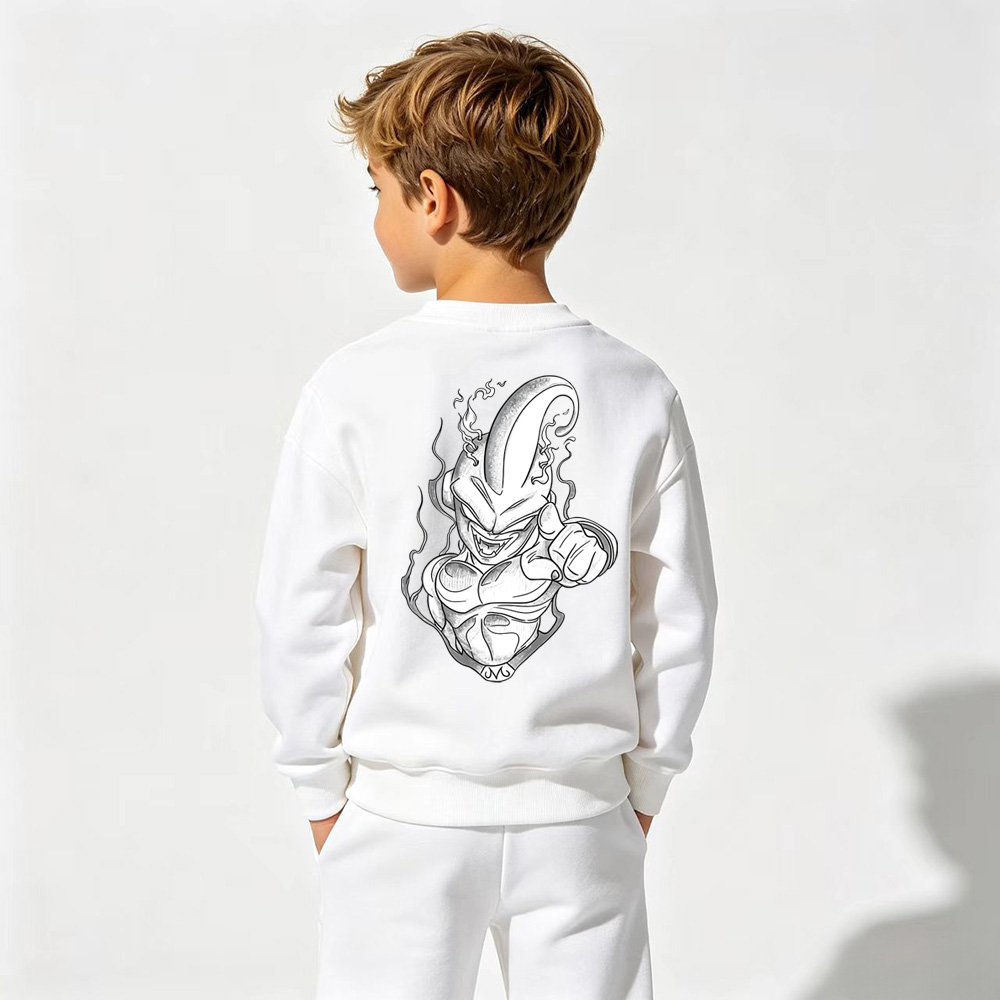 Dragon Ball Anime Graphic Crewneck Sweatshirt for Frieza Kids Cartoon Print Cotton Tee