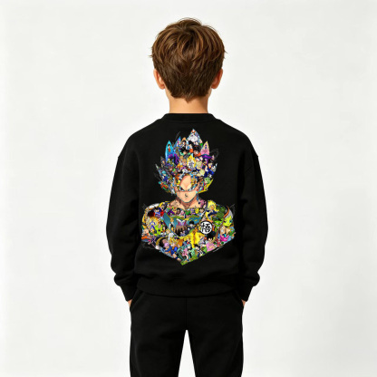Dragon Ball Anime Graphic Crewneck Sweatshirt for Goku Kids Cartoon Print Cotton Tee