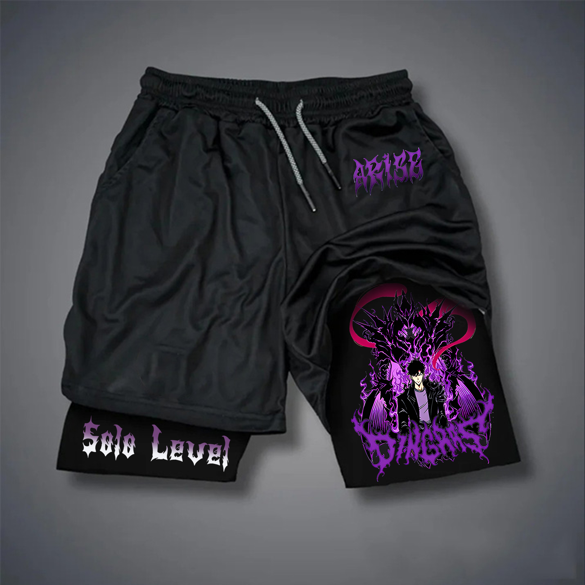 Unisex Casual Anime Streetwear Shorts-AnimeClothe