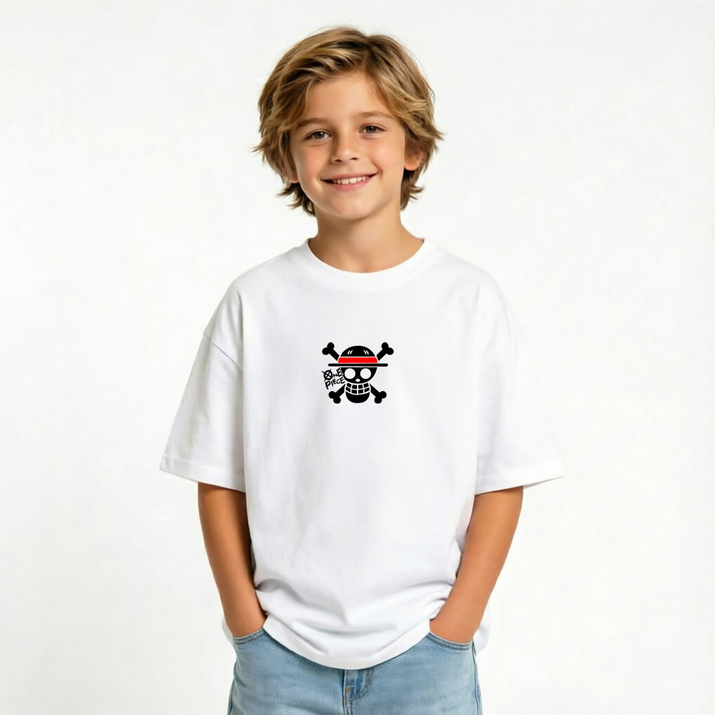 One Piece Anime Graphic Crewneck Sweatshirt for Gear 5 Luffy Kids Cartoon Print Cotton Tee