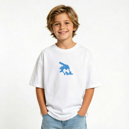 Pokémon Anime Graphic T-Shirt for Blastoise Kids Cartoon Print Cotton Tee