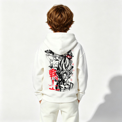 Dragon Ball Anime Graphic Hoodie for Kids Cartoon Print Cotton Tee