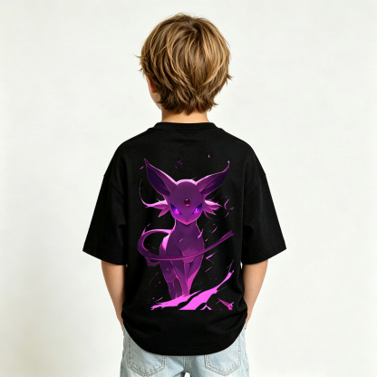 Pokémon Anime Graphic T-Shirt for Espeon Kids Cartoon Print Cotton Tee
