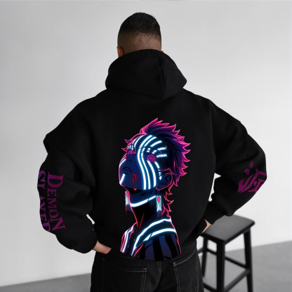 Unisex Demon Slayer Anime Graphic Streetwear Vintage Hoodie
