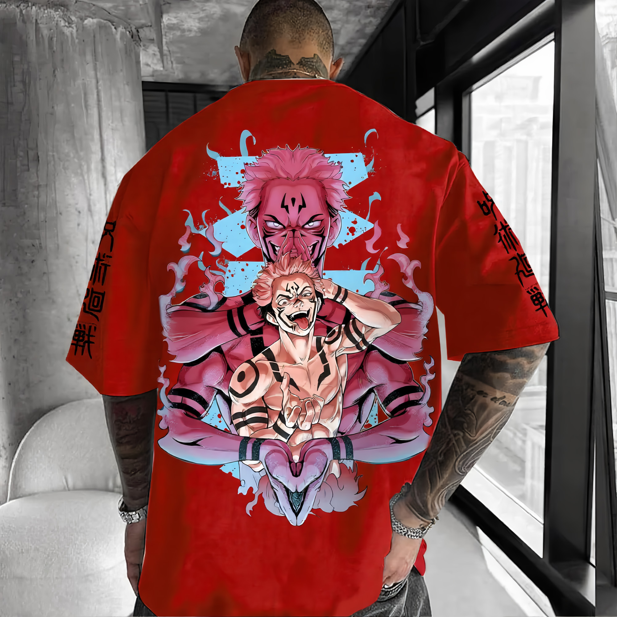 Jujutsu Kaisen Anime Theme Cartoon Print Pure Cotton T-Shirt