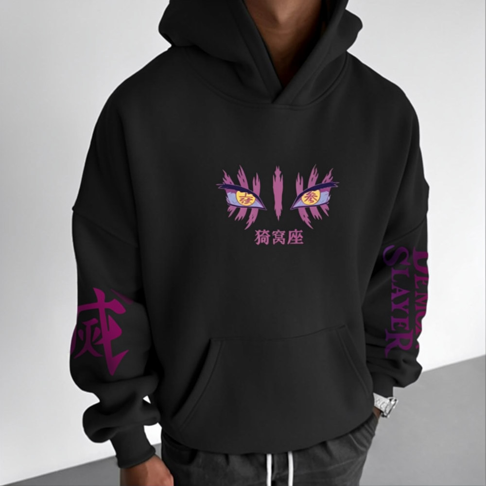 Unisex Demon Slayer Anime Graphic Streetwear Vintage Hoodie