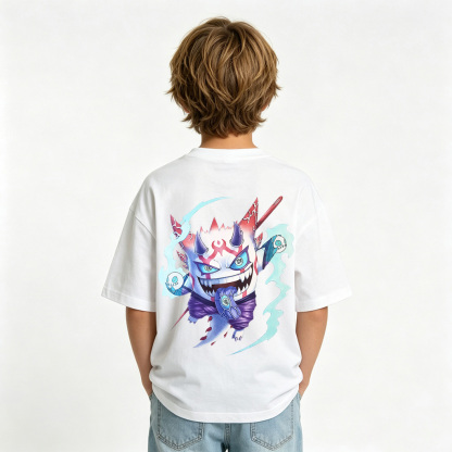Pokémon Anime Graphic T-Shirt for Gengar Kids Cartoon Print Cotton Tee