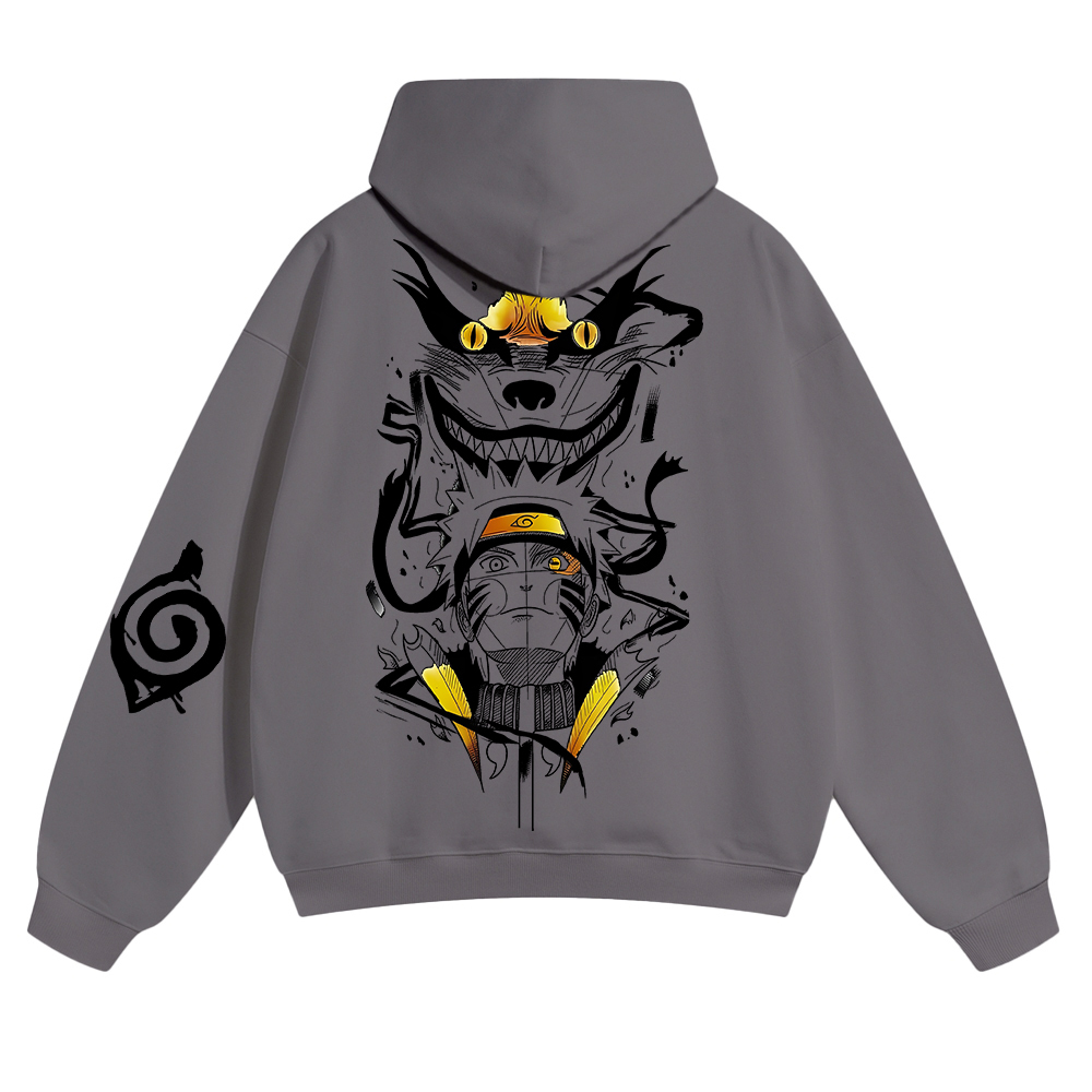 Oversized Unisex Anime Print Hoodie