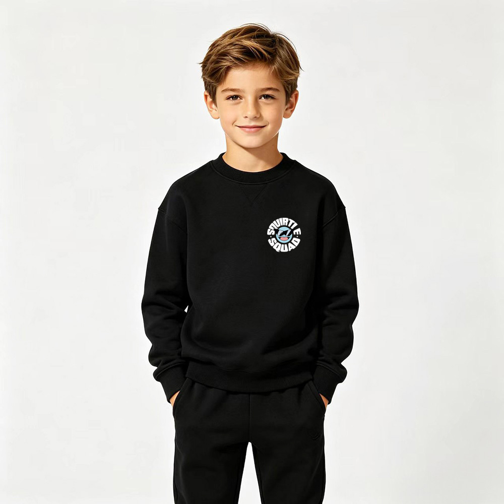 Pokémon  Squirtle Anime Graphic Crewneck Sweatshirt for Kids Cartoon Print Cotton Tee