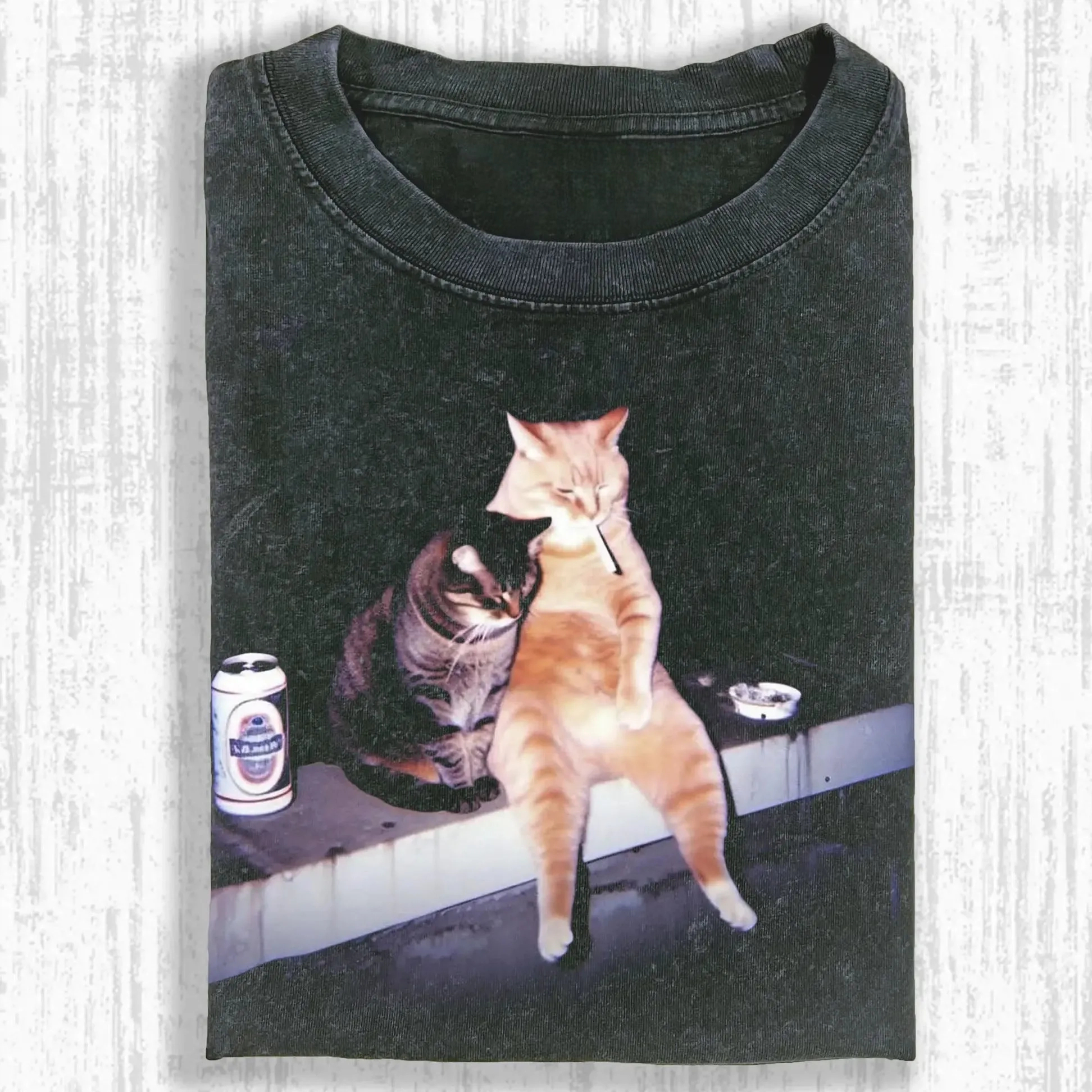 SMOKING CAT T-SHIRT-ComicClothe