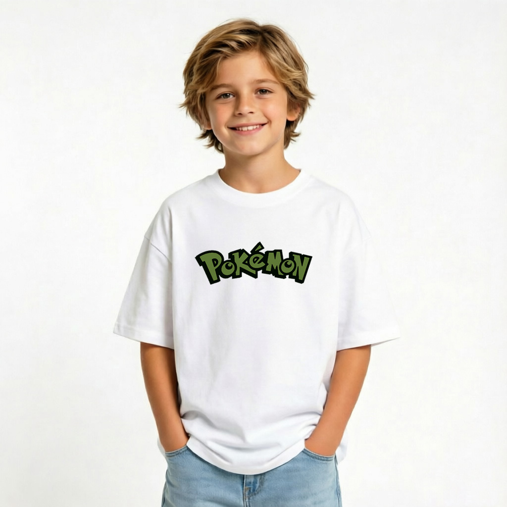 Pokémon Anime Graphic T-Shirt for Kids Cartoon Print Cotton Tee