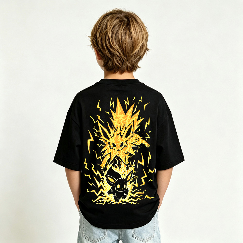 Pokémon Eevee Anime Graphic T-Shirt for Kids Cartoon Print Cotton Tee