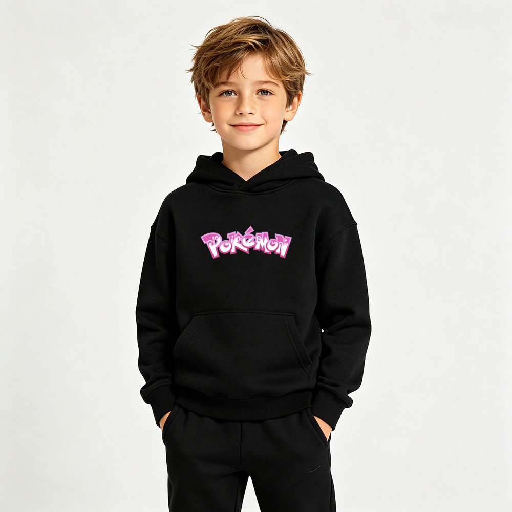 Pokémon Eevee Anime Graphic Hoodie for Kids Cartoon Print Cotton Tee