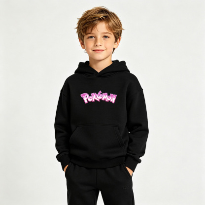 Pokémon Eevee Anime Graphic Hoodie for Kids Cartoon Print Cotton Tee