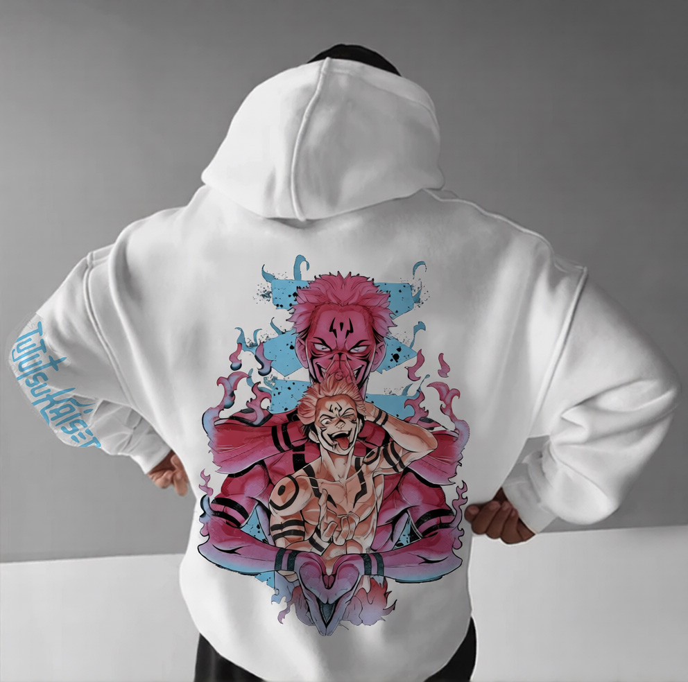 Jujutsu Kaisen Anime Theme Cartoon Print Cotton Hoodie