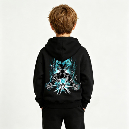 Dragon Ball Anime Graphic Hoodie for Vegeta Kids Cartoon Print Cotton Tee