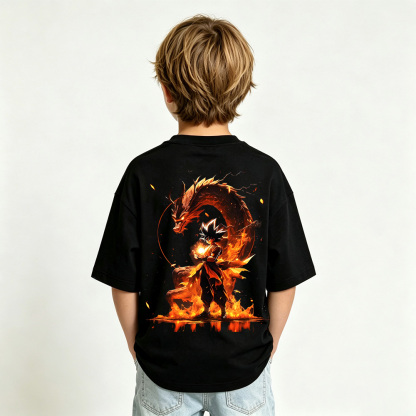 Dragon Ball Anime Graphic T-Shirt for Goku Kids Cartoon Print Cotton Tee