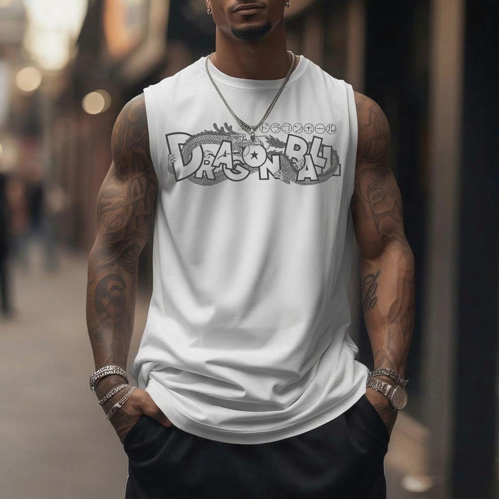 Unisex Casual Anime  Tank Top