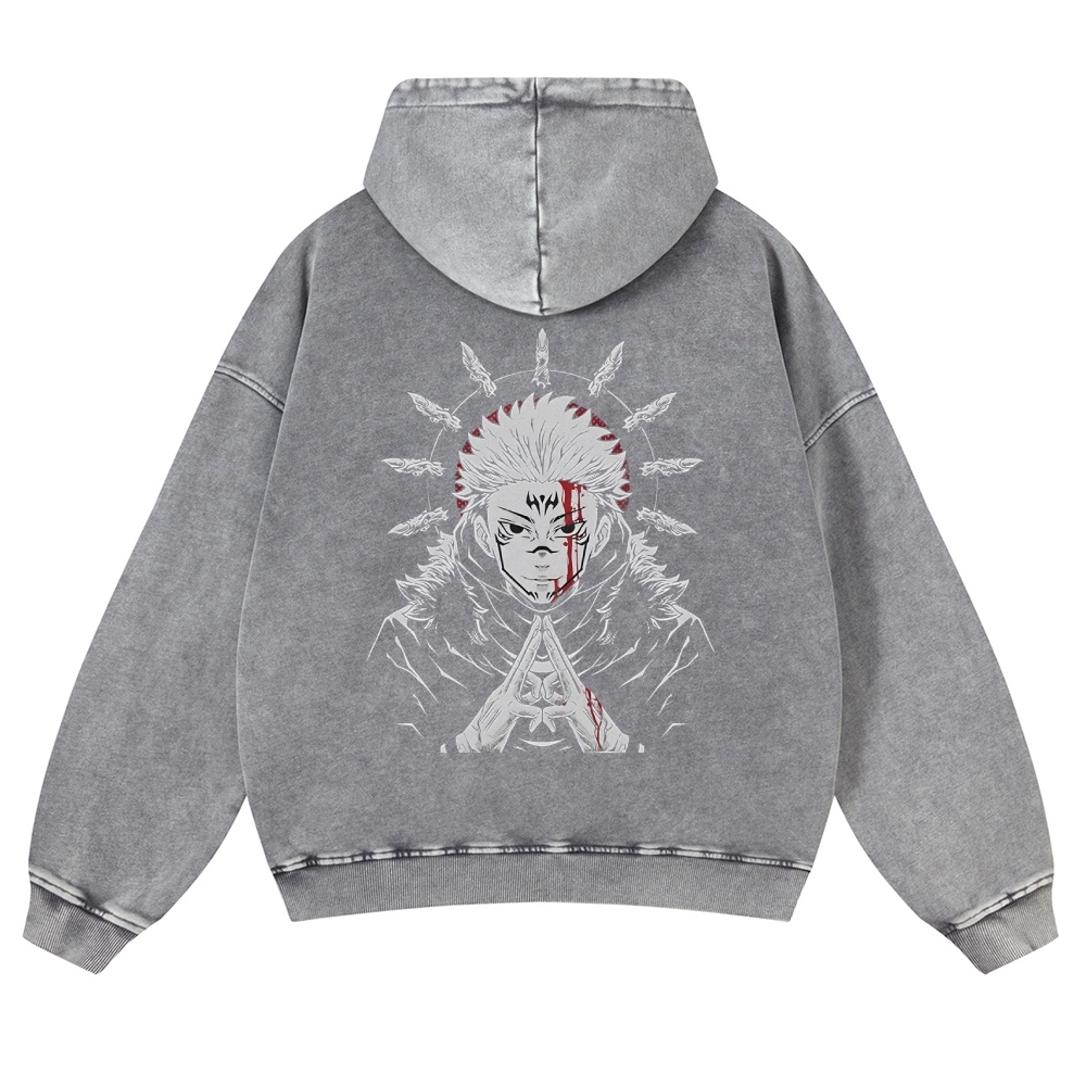 Vintage Washed Hoodie-AnimeClothe