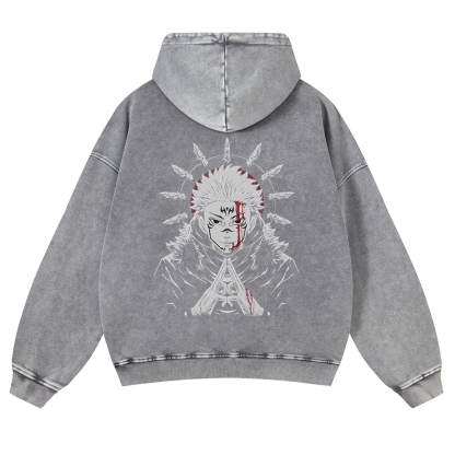Vintage Washed Hoodie-AnimeClothe