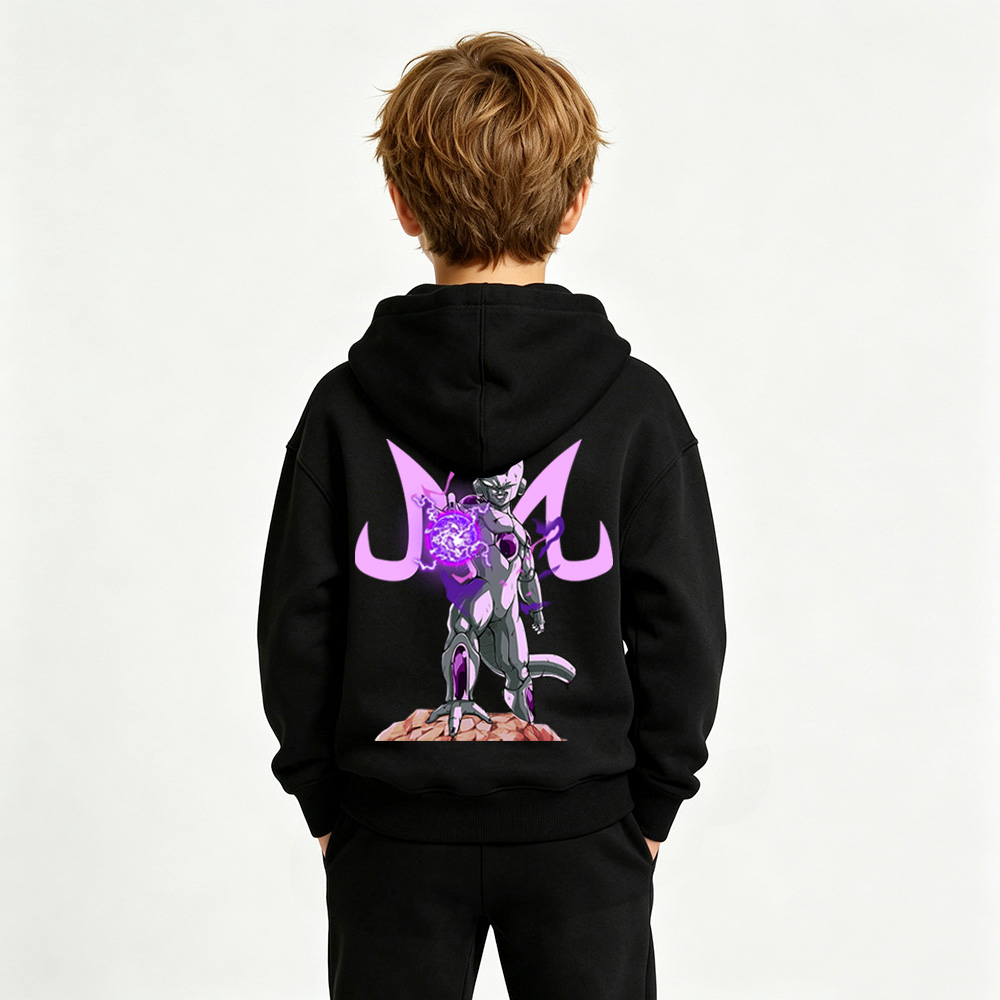 Dragon Ball Anime Graphic Hoodie for Frieza Kids Cartoon Print Cotton Tee