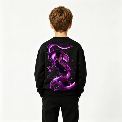 One Piece Anime Graphic Crewneck Sweatshirt for Boa Hancock Kids Cartoon Print Cotton Tee