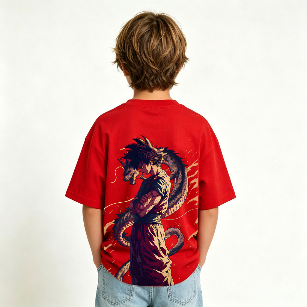 Dragon Ball Goku Anime Graphic T-shirts for Kids Cartoon Print Cotton Tee