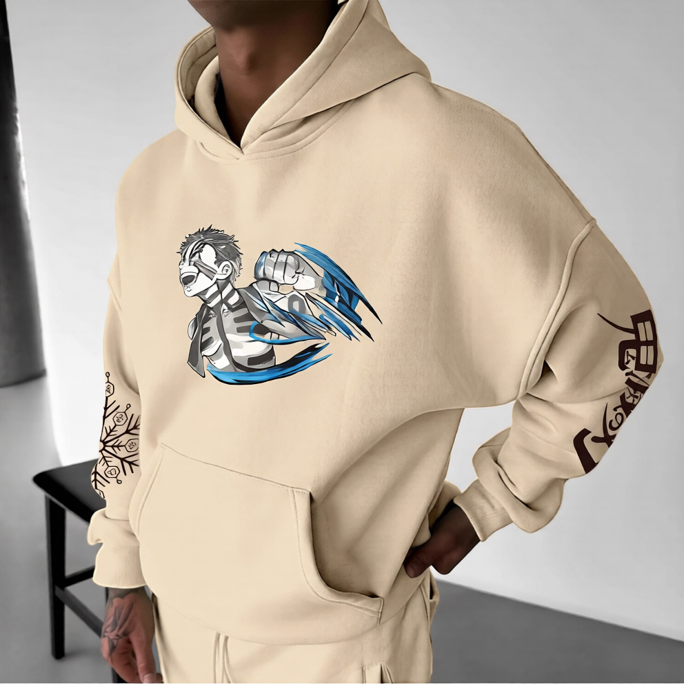 Unisex Demon Slayer Anime Graphic Streetwear Vintage Hoodie