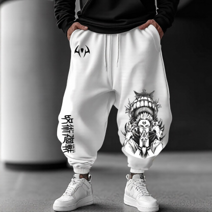 Jujutsu Kaisen Anime Theme Cartoon Print Pure Pants