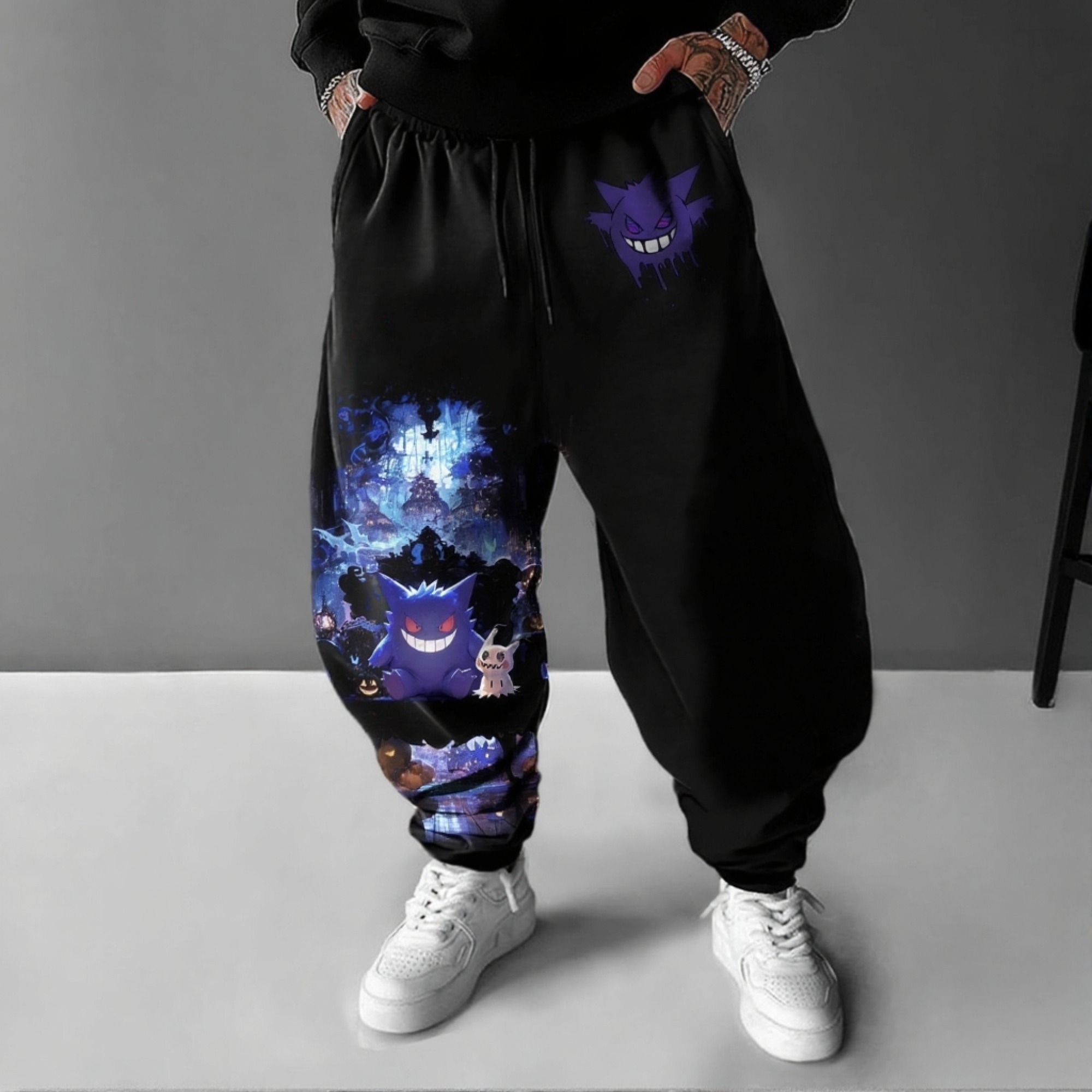 Pokémon Unisex Anime Gengar Pants