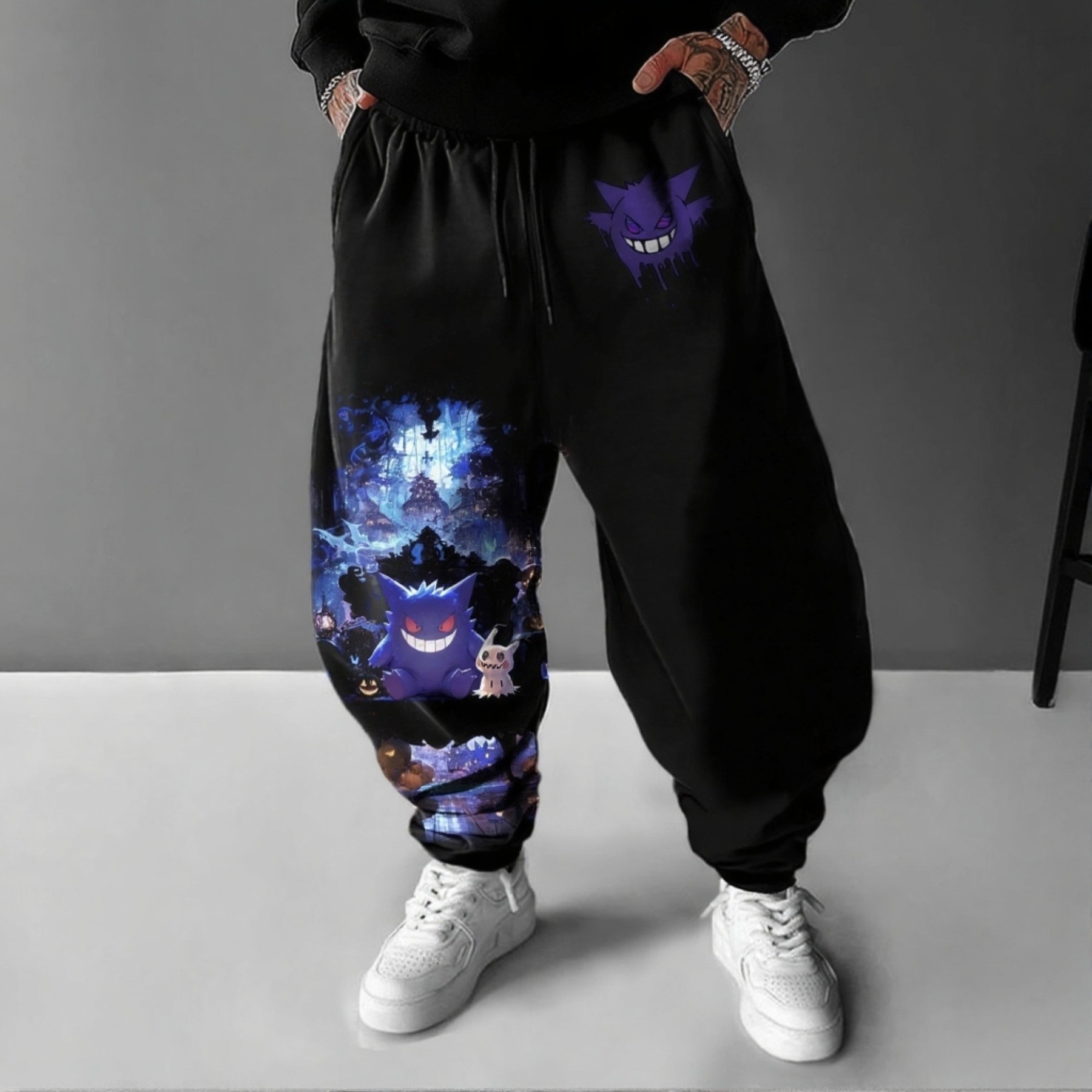 Pokémon Unisex Anime Gengar Pants