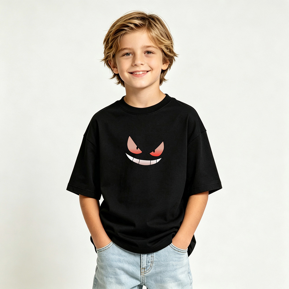 Pokémon Gengar Anime Graphic T-Shirt for Kids Cartoon Print Cotton Tee