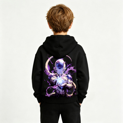 Dragon Ball Anime Graphic Hoodie for Frieza Kids Cartoon Print Cotton Tee