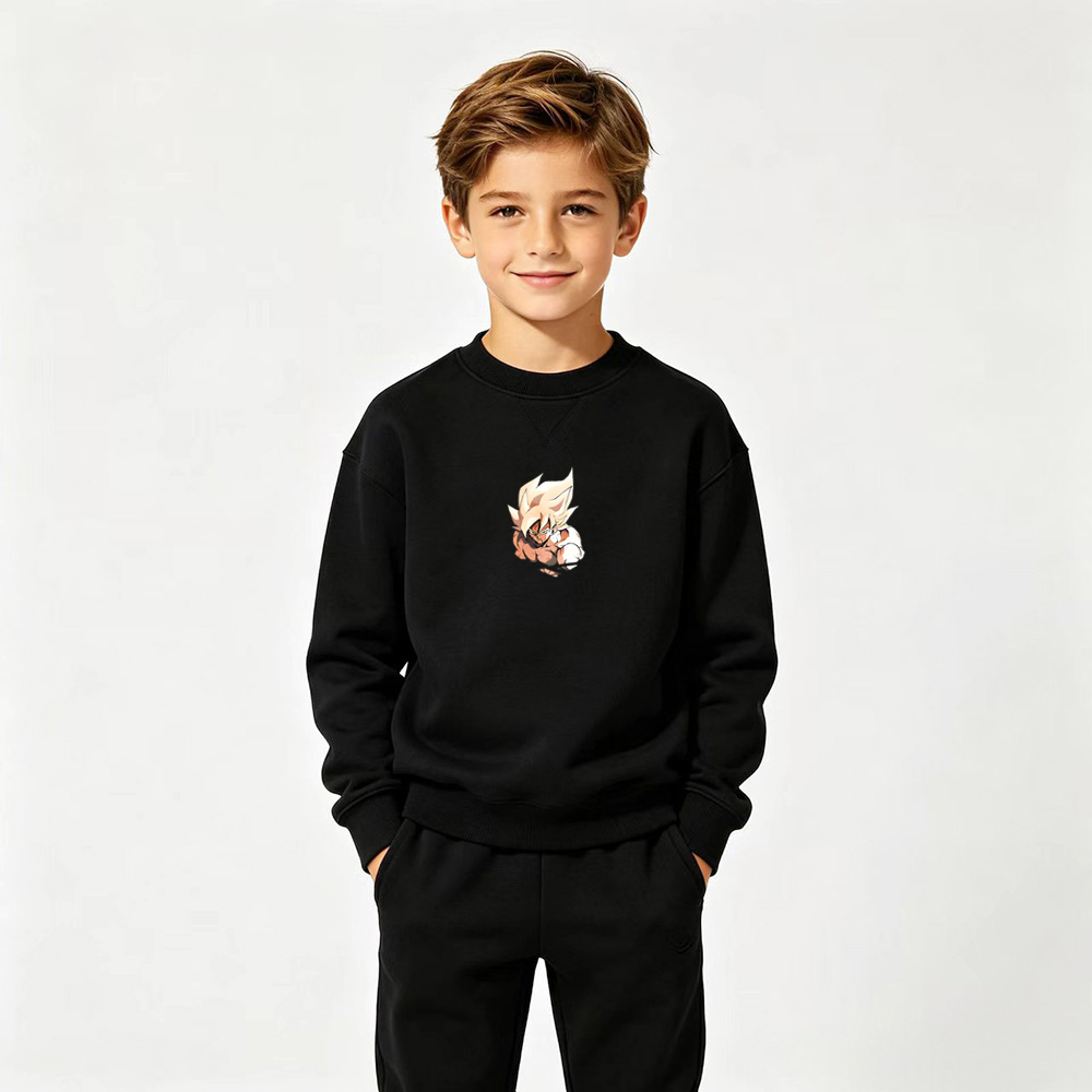 Dragon Ball Anime Graphic Crewneck Sweatshirt for Gohan Kids Cartoon Print Cotton Tee