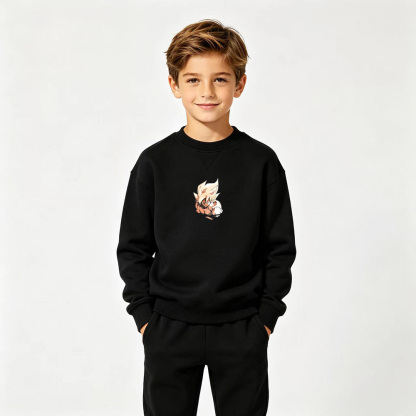 Dragon Ball Anime Graphic Crewneck Sweatshirt for Gohan Kids Cartoon Print Cotton Tee