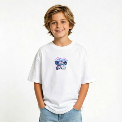 Pokémon Anime Graphic T-Shirt for Chandelure Kids Cartoon Print Cotton Tee