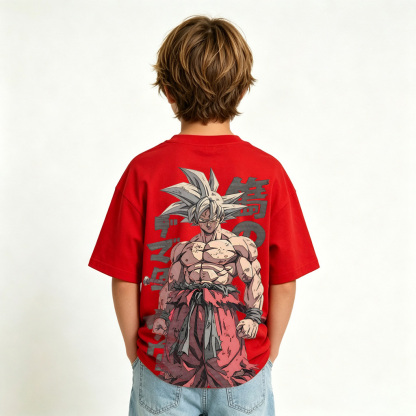 Dragon Ball Goku Anime Graphic T-shirts for Kids Cartoon Print Cotton Tee