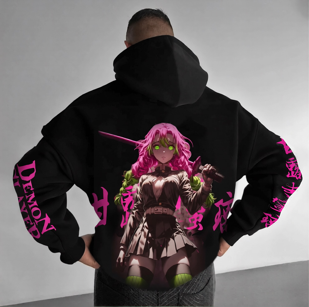 Unisex Demon Slayer Anime Graphic Streetwear Vintage Hoodie