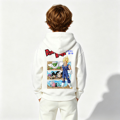 Dragon Ball Anime Graphic Hoodie for Kids Cartoon Print Cotton Tee