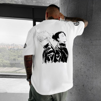 Jujutsu Kaisen Anime Theme Cartoon Print Pure Cotton T-Shirt