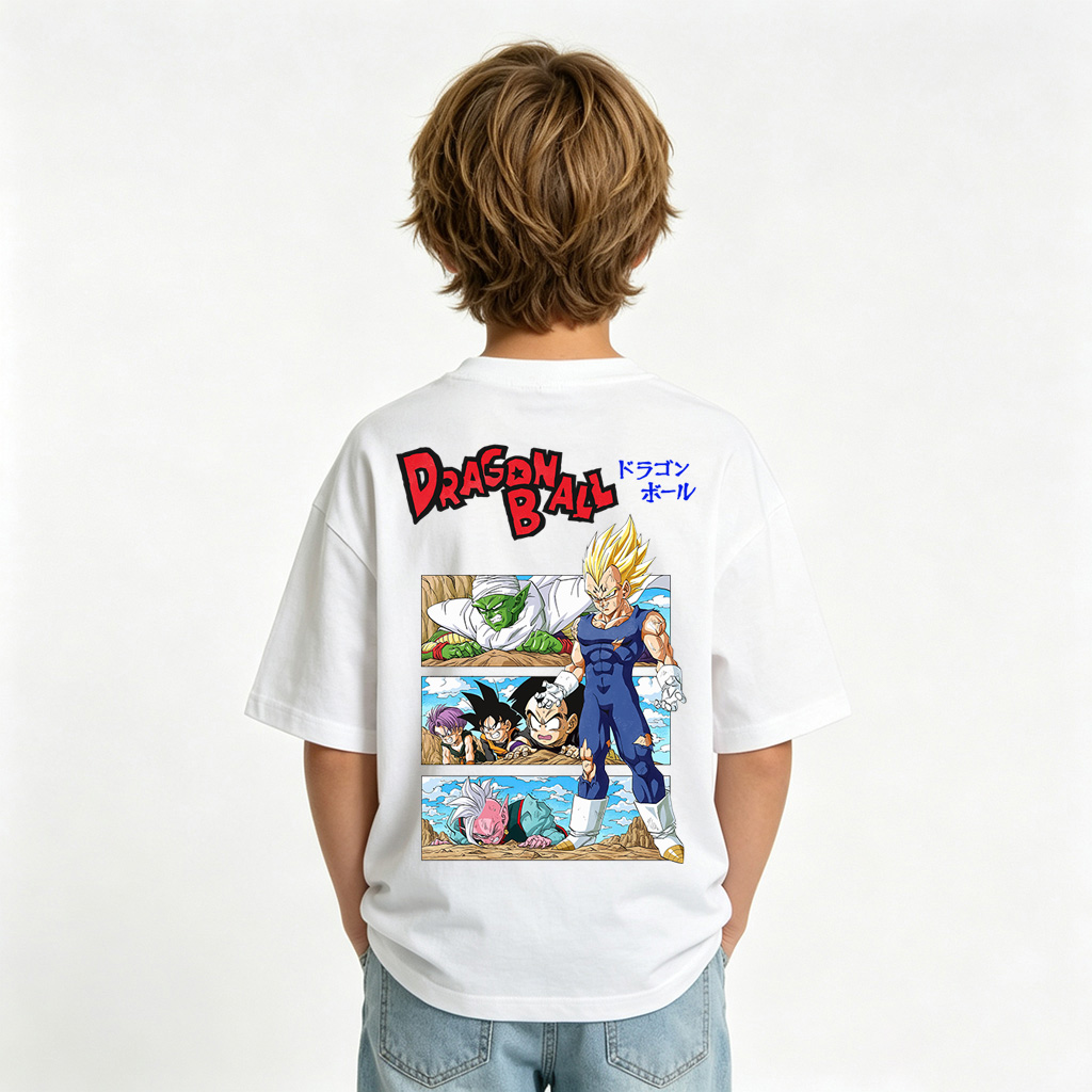 Dragon Ball Anime Graphic T-Shirt for Kids Cartoon Print Cotton Tee