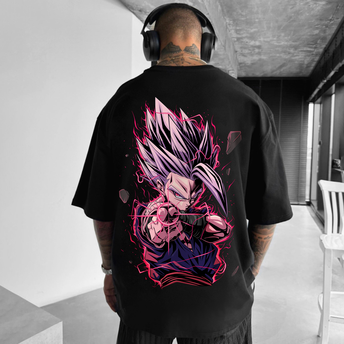 Oversized DB Anime Graphic Design Printed T-Shirt