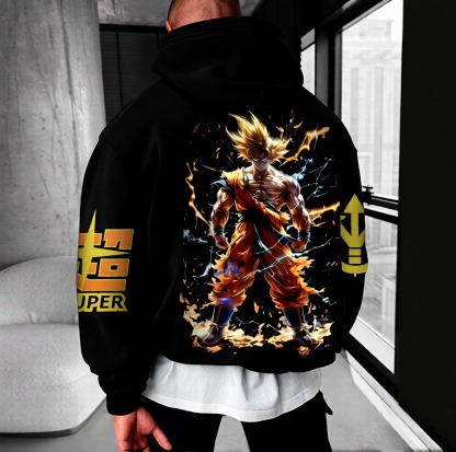 Unisex Anime Print  Casual Oversized Hoodie