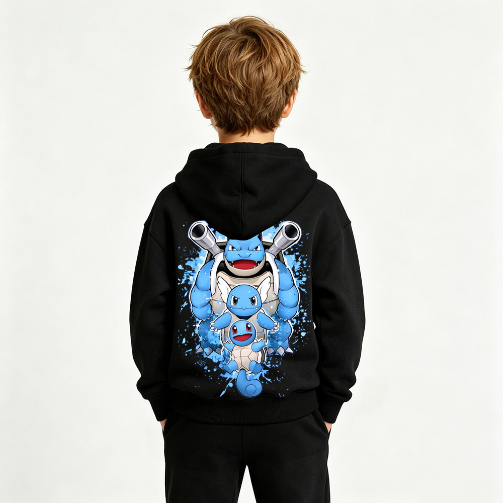 Pokémon Gengar Anime Graphic Hoodie for Kids Cartoon Print Cotton Tee
