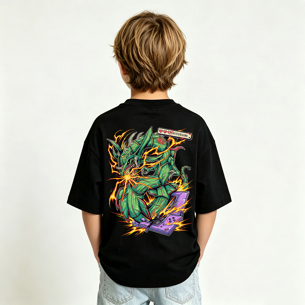 Pokémon Anime Graphic T-Shirt for Rayquaza Kids Cartoon Print Cotton Tee