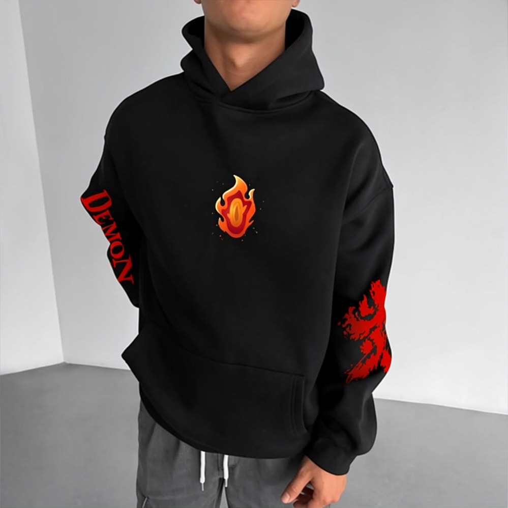 Unisex Demon Slayer Anime Graphic Streetwear Vintage Hoodie