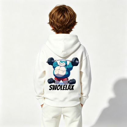 Pokémon Anime Graphic Hoodie for Snorlax Kids Cartoon Print Cotton Tee