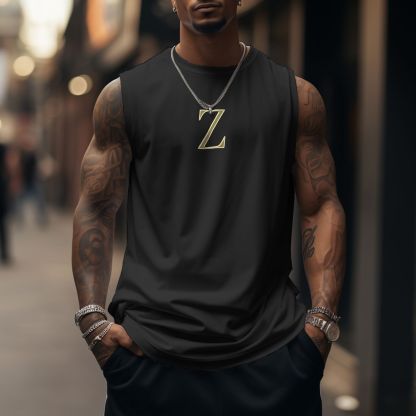 [Copy]Oversized Simple Letter Anime Print Tank Top