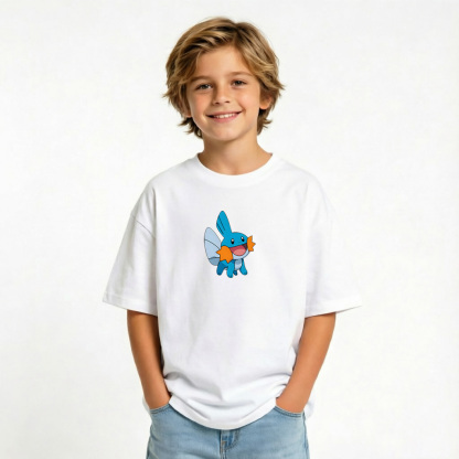 Pokémon Anime Graphic T-Shirt for Kids Cartoon Print Cotton Tee