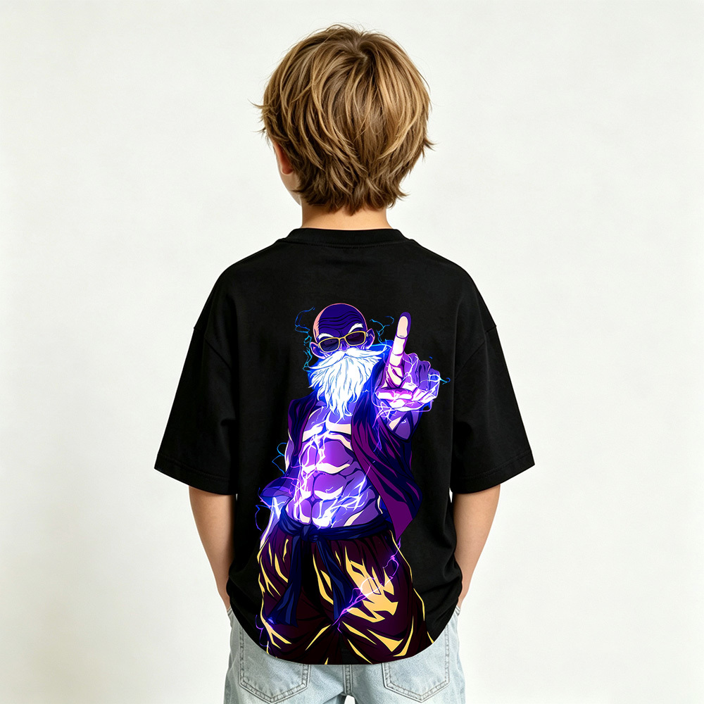 Dragon Ball Anime Graphic T-Shirt for Master Roshi Kids Cartoon Print Cotton Tee